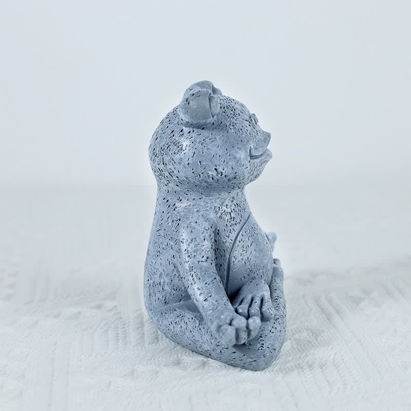 Meditierende Zen-Statue für Hund, Katze und Frosch, spirituelle Dekoration
