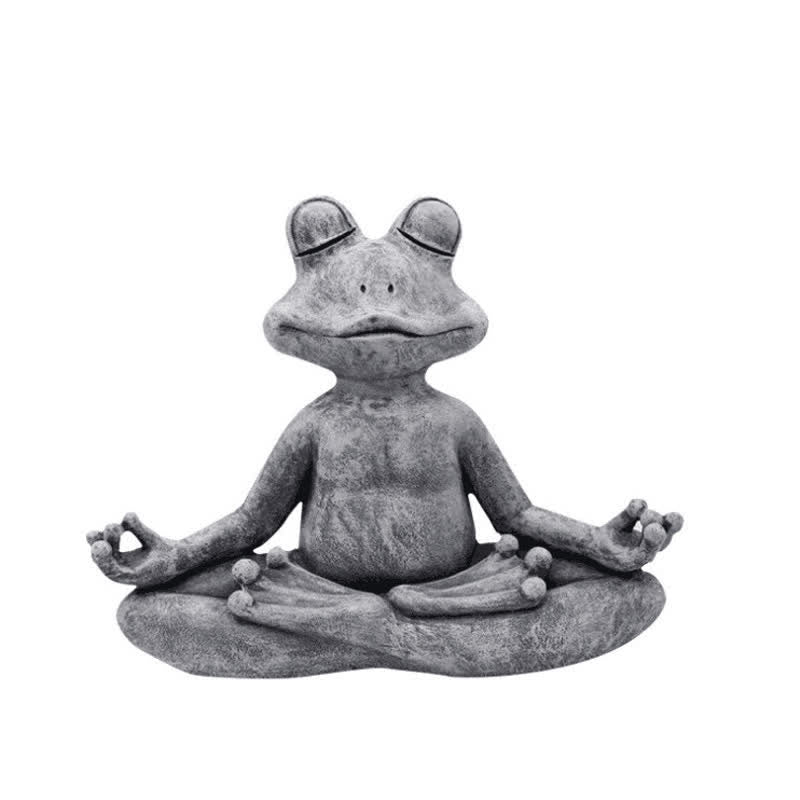 Meditierende Zen-Statue für Hund, Katze und Frosch, spirituelle Dekoration