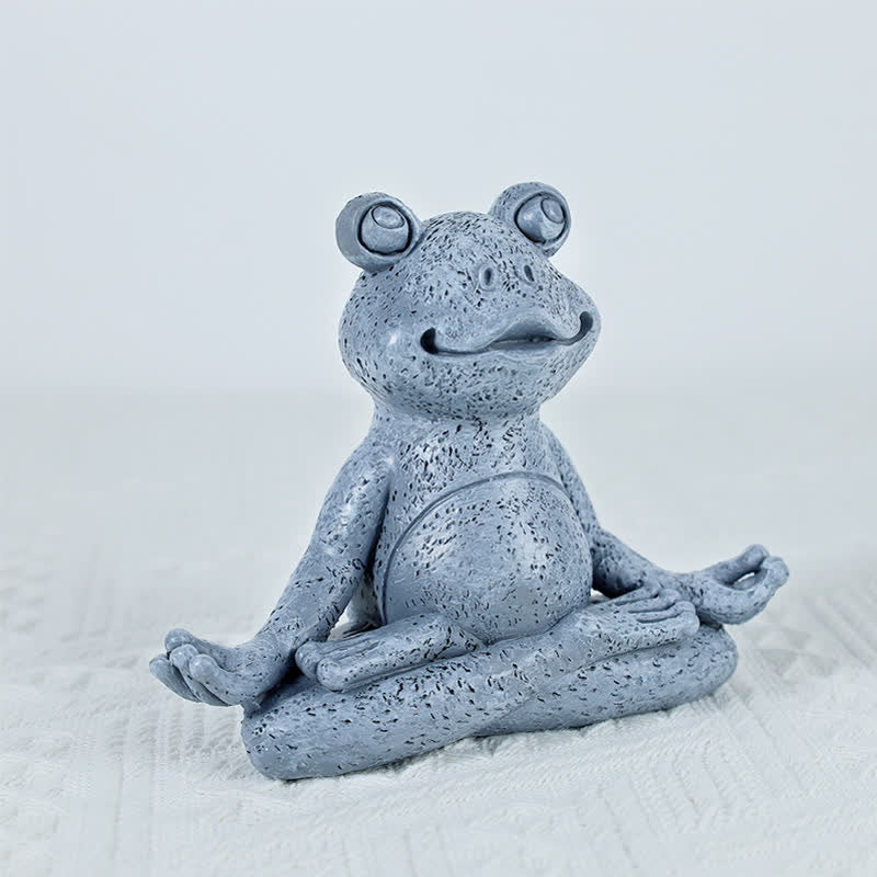 Meditierende Zen-Statue für Hund, Katze und Frosch, spirituelle Dekoration