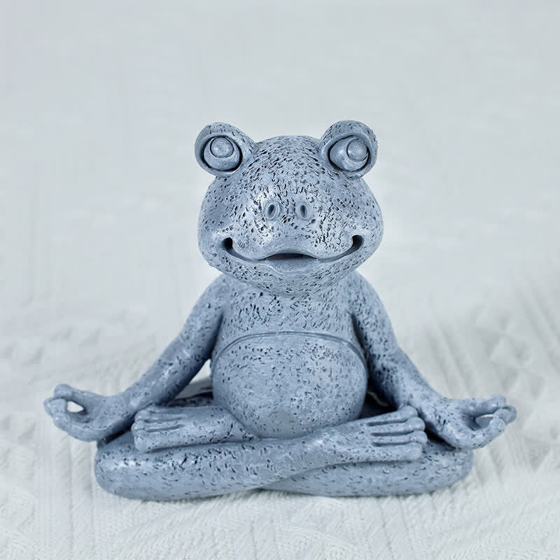 Meditierende Zen-Statue für Hund, Katze und Frosch, spirituelle Dekoration