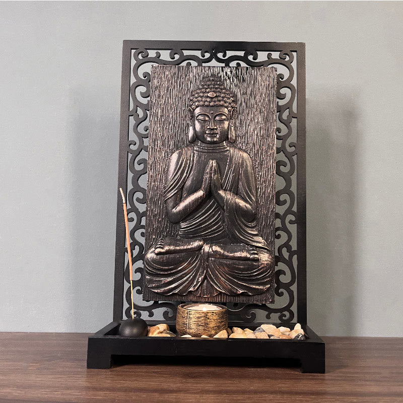 Meditations-Buddha-Statue, Kunstharz, Heimdekoration, 23 cm