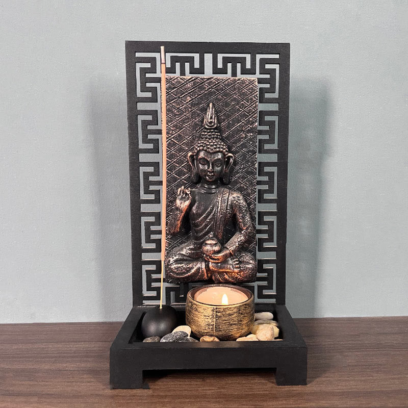 Meditations-Buddha-Statue, Kunstharz, Heimdekoration, 23 cm