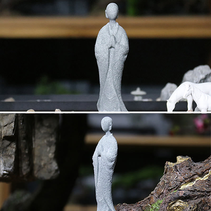 Meditations-Buddha-Statue aus Sandstein für Gelassenheit und Frieden