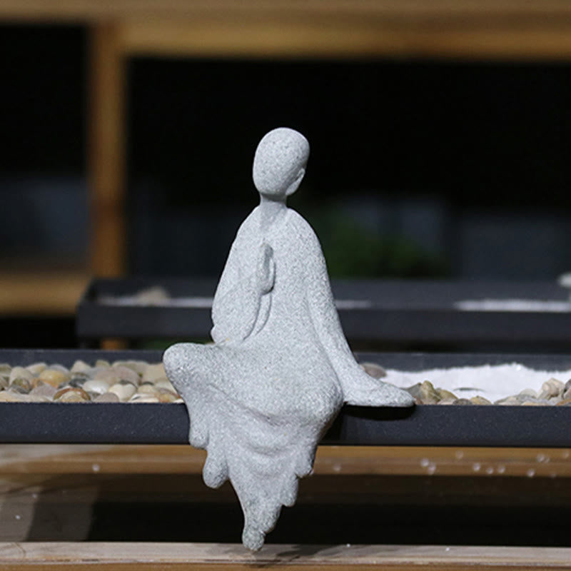 Meditations-Buddha-Statue aus Sandstein für Gelassenheit und Frieden