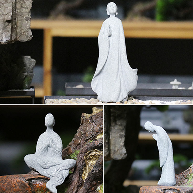 Meditations-Buddha-Statue aus Sandstein für Gelassenheit und Frieden