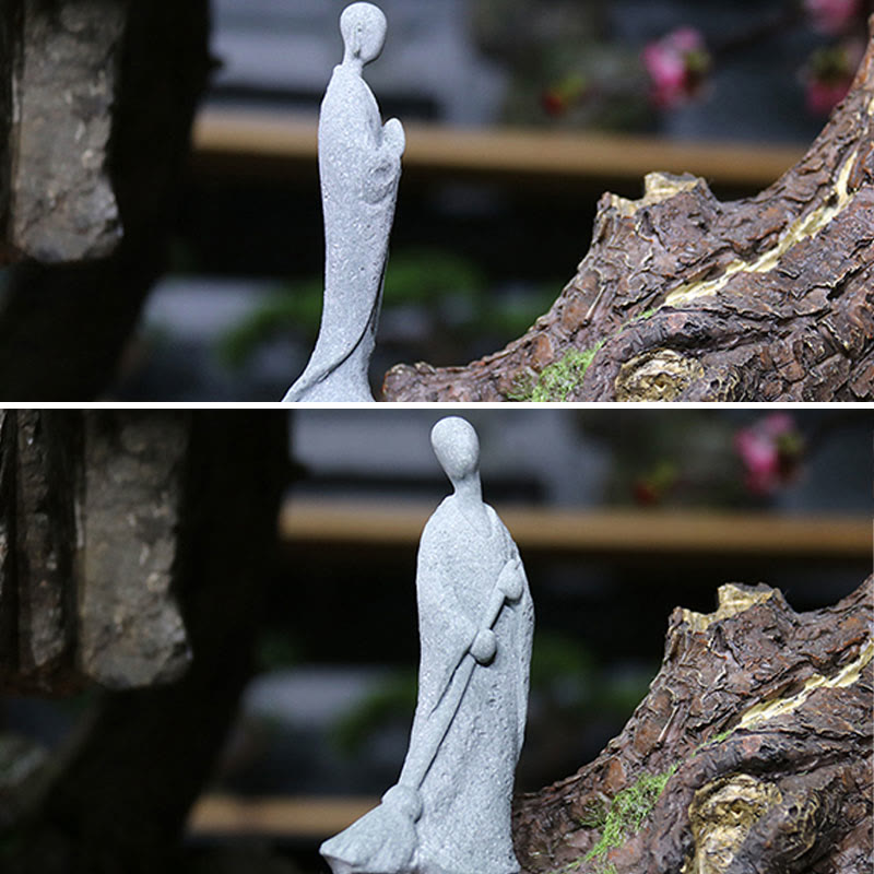 Meditations-Buddha-Statue aus Sandstein für Gelassenheit und Frieden