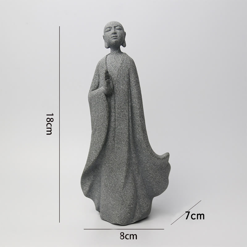 Meditations-Buddha-Statue aus Sandstein für Gelassenheit und Frieden