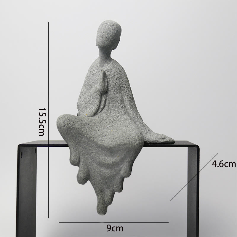 Meditations-Buddha-Statue aus Sandstein für Gelassenheit und Frieden