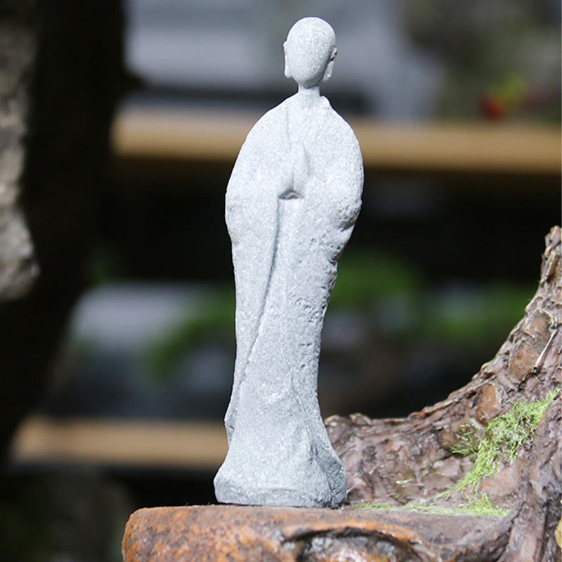 Meditations-Buddha-Statue aus Sandstein für Gelassenheit und Frieden