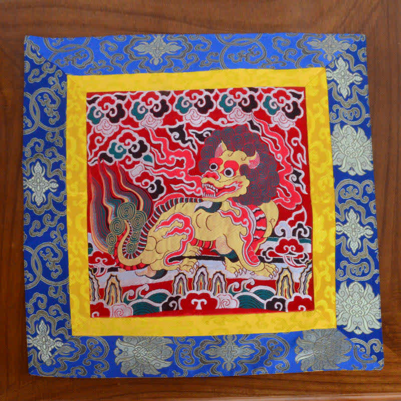 Meditations-Gebetsaltarmatte mit Fengshui-Kirin-Symbol