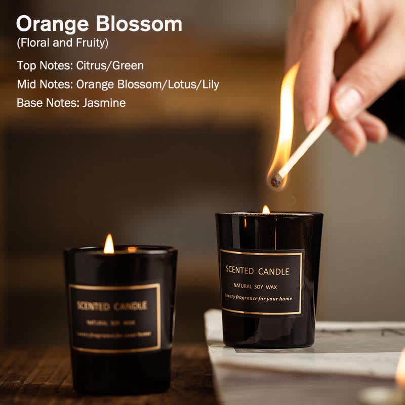 Meditationsduftkerze aus Sojawachs, Blaue Glockenbirne, Freesie