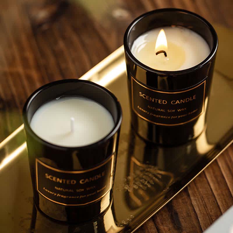 Meditationsduftkerze aus Sojawachs, Blaue Glockenbirne, Freesie