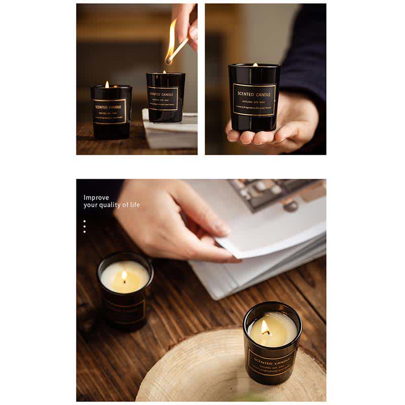 Meditationsduftkerze aus Sojawachs, Blaue Glockenbirne, Freesie