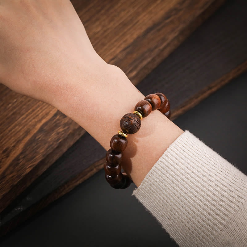 Herren-Armband „Compassion“ aus Palisander mit 11 mm Perlen