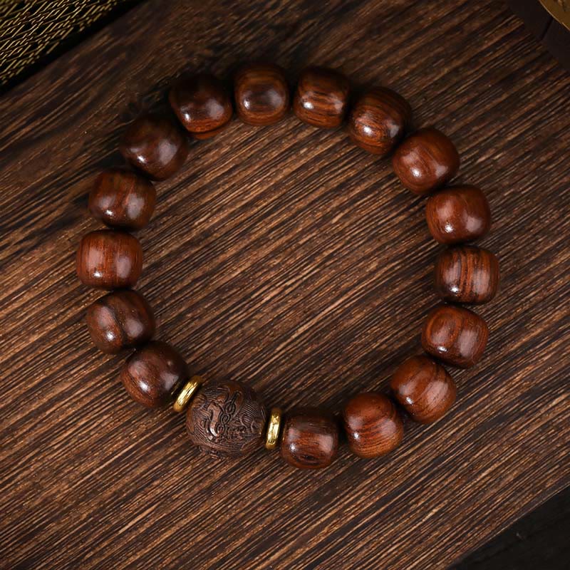 Herren-Armband „Compassion“ aus Palisander mit 11 mm Perlen