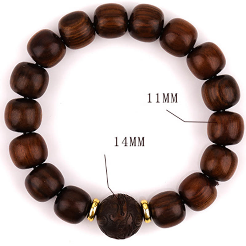 Herren-Armband „Compassion“ aus Palisander mit 11 mm Perlen