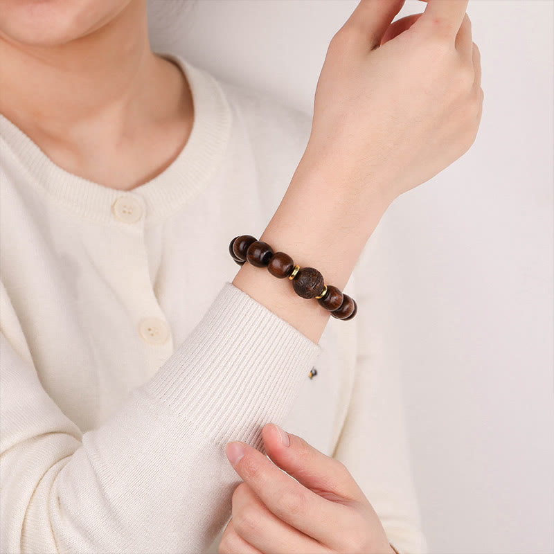 Herren-Armband „Compassion“ aus Palisander mit 11 mm Perlen