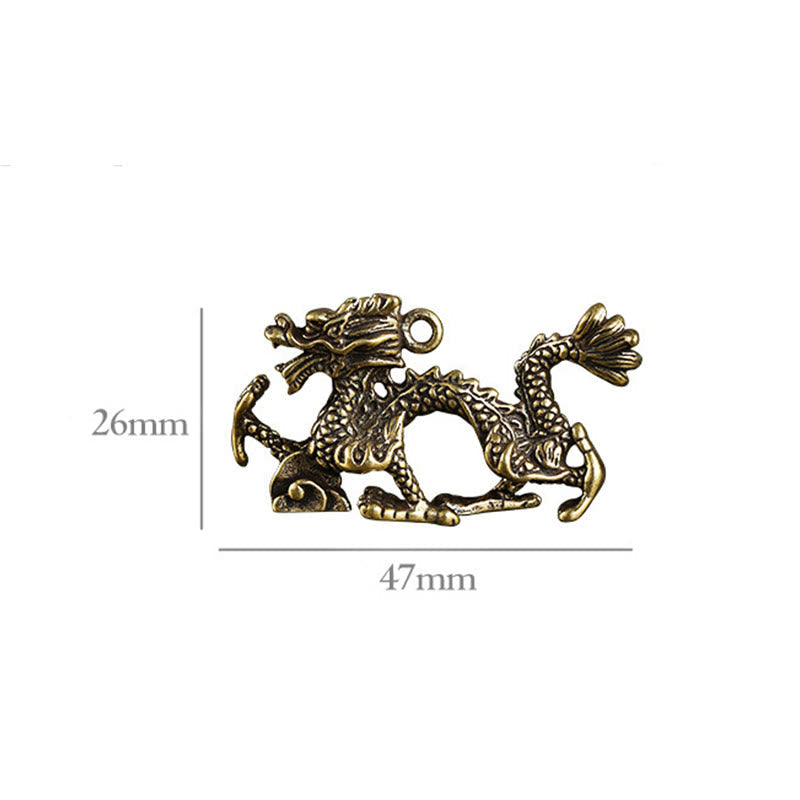 Mini-Drache aus Messing, Heimdekoration | Glück &amp; Schutz