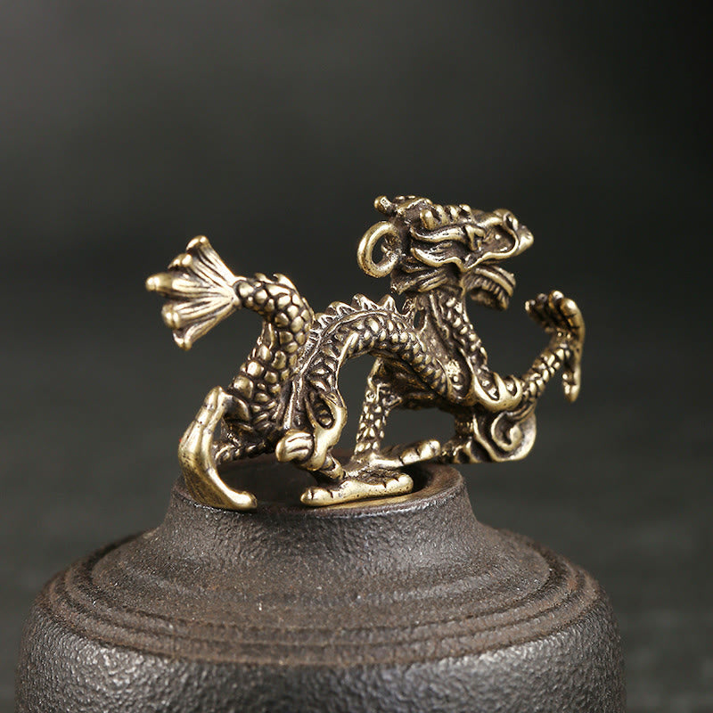 Mini-Drache aus Messing, Heimdekoration | Glück &amp; Schutz
