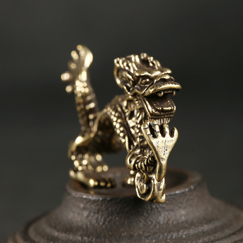 Mini-Drache aus Messing, Heimdekoration | Glück &amp; Schutz
