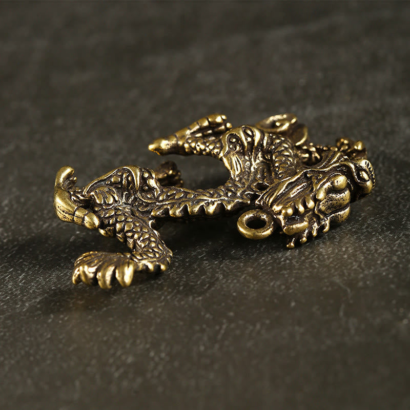Mini-Drache aus Messing, Heimdekoration | Glück &amp; Schutz