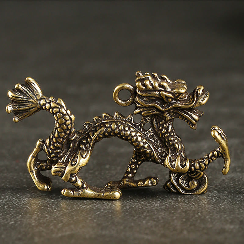 Mini-Drache aus Messing, Heimdekoration | Glück &amp; Schutz