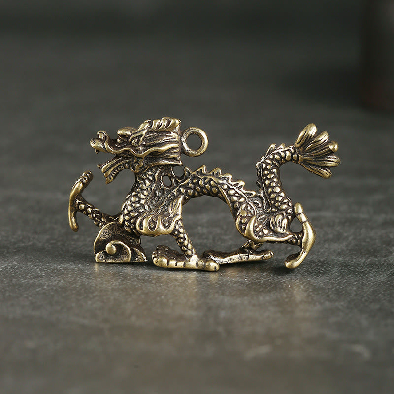 Mini-Drache aus Messing, Heimdekoration | Glück &amp; Schutz