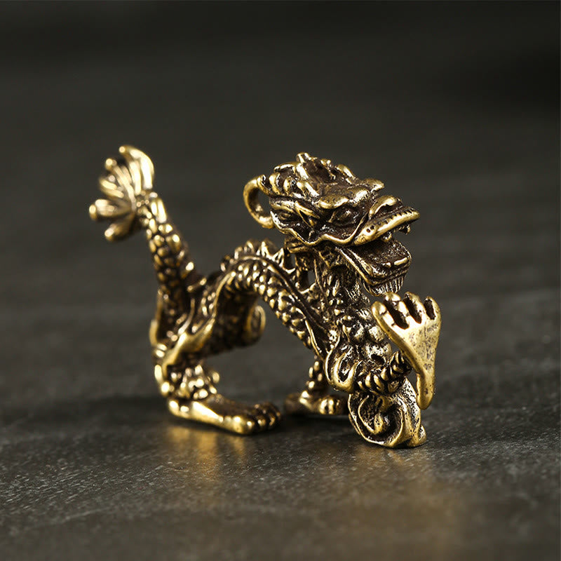 Mini-Drache aus Messing, Heimdekoration | Glück &amp; Schutz