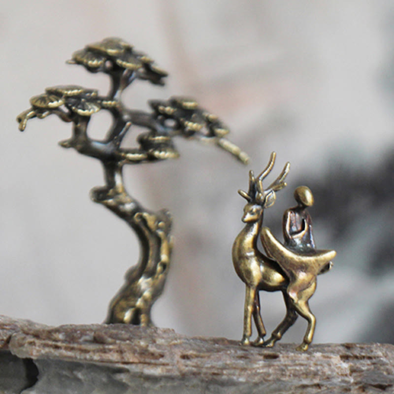 Mini-Buddha-Statuen-Set | Meditationsmönch-Dekor aus Metall