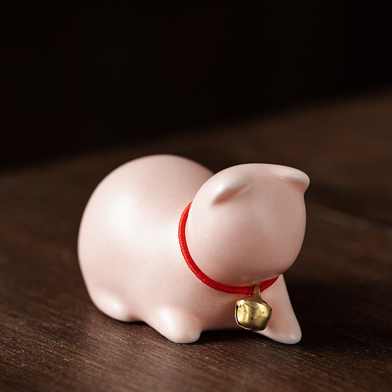Mini-Katzenstatue aus Keramik, stehend oder liegend, 5 cm, Figur, Dekoration