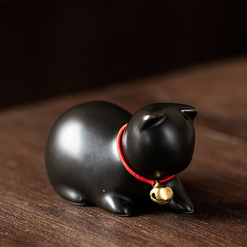 Mini-Keramik-Katzen-Teehaustier | Sitzende &amp; stehende Figur 5 cm