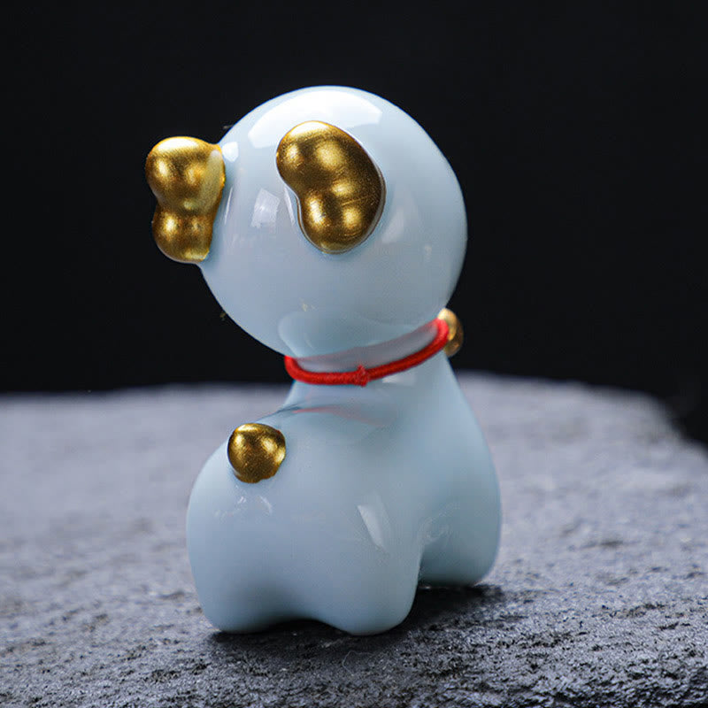 Mini-Teetierfigur aus Keramik mit Hirschmotiv für spirituelles Dekor