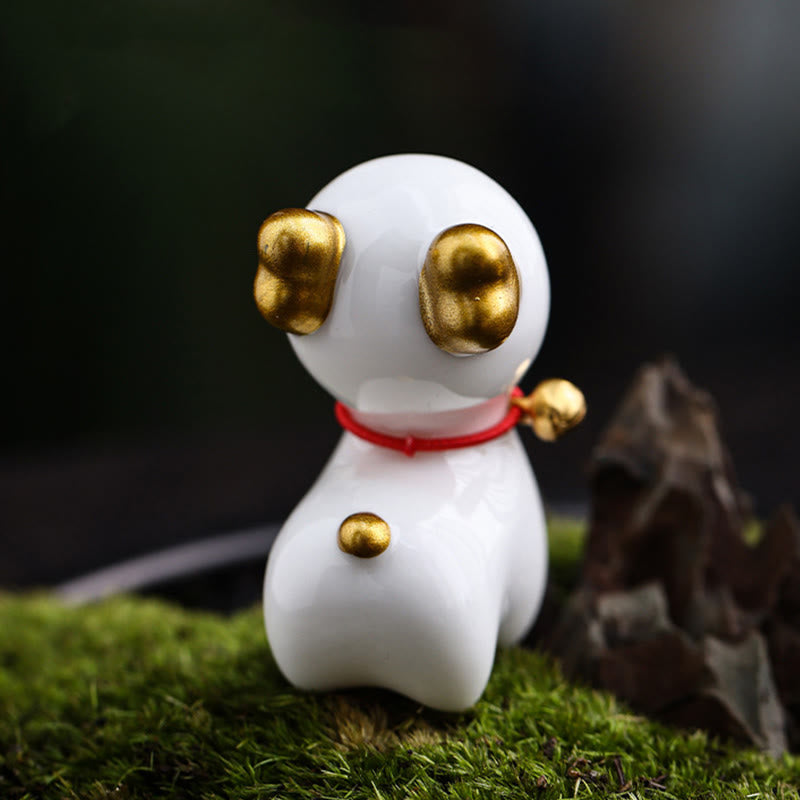 Mini-Teetierfigur aus Keramik mit Hirschmotiv für spirituelles Dekor