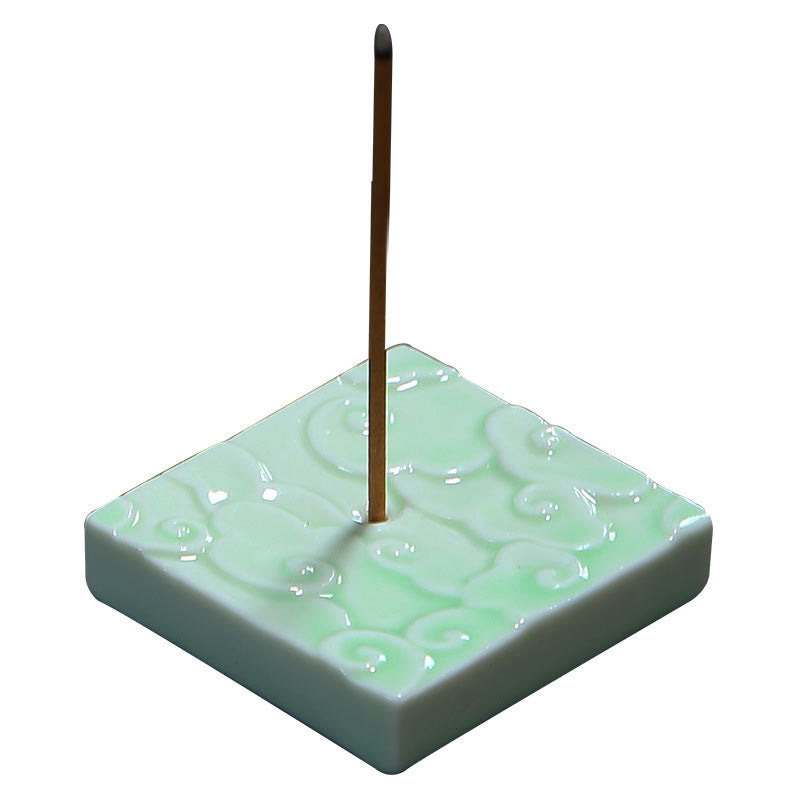 Mini-Räuchergefäß aus Keramik mit glückverheißendem Wolkendesign