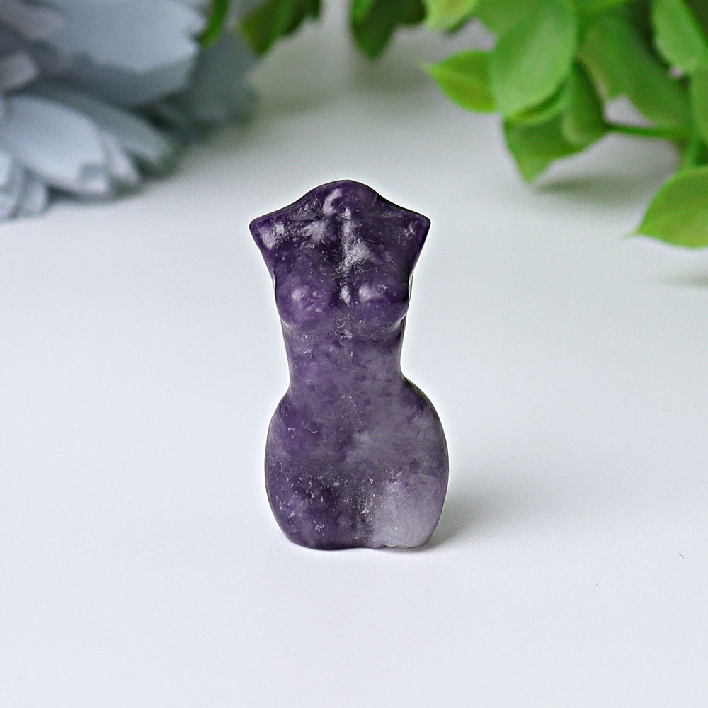 Mini Crystal Figurines in Opalite & Calcite for Healing
