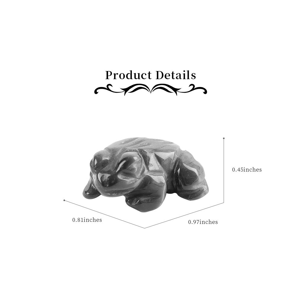 Mini Crystal Frog Carvings 1 inch Healing Figurines