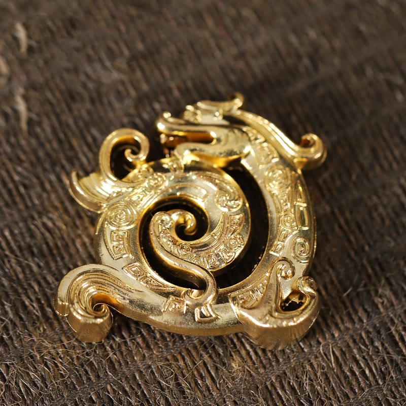 Mini-Räuchergefäß aus Zinklegierung mit Drachenmuster, 4 x 3,7 cm