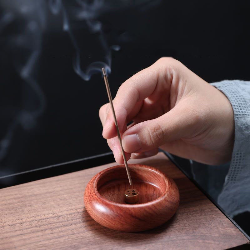 Mini-Meditations-Räuchergefäß aus Ebenholz, 6,6 cm