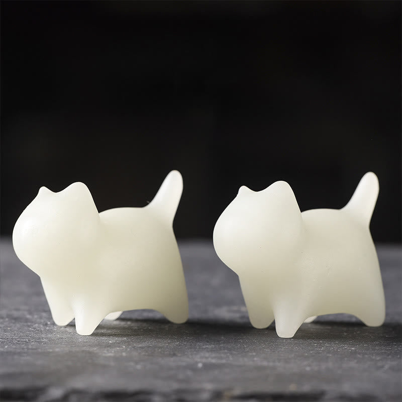 Mini-Glowstone-Katzendekoration – leuchtendes, glückliches Zen-Dekor