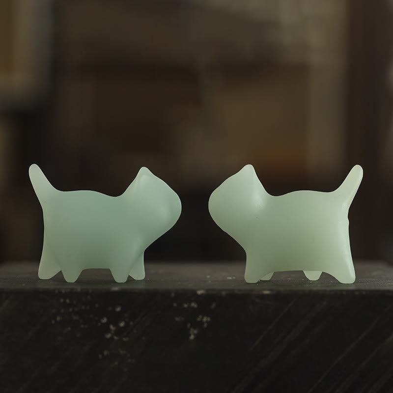 Mini-Glowstone-Katzendekoration – leuchtendes, glückliches Zen-Dekor