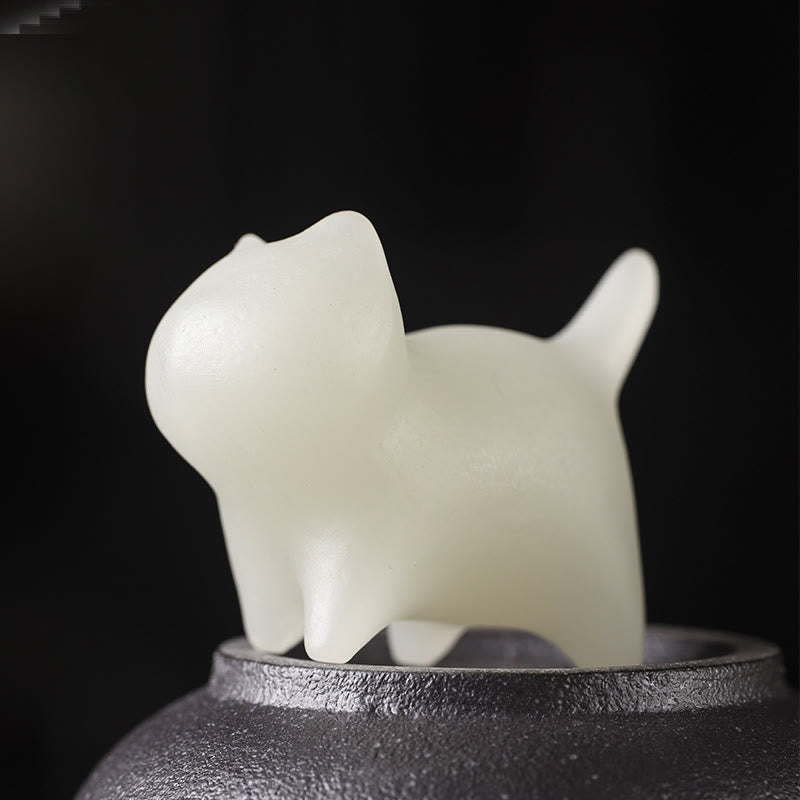 Mini-Glowstone-Katzendekoration – leuchtendes, glückliches Zen-Dekor