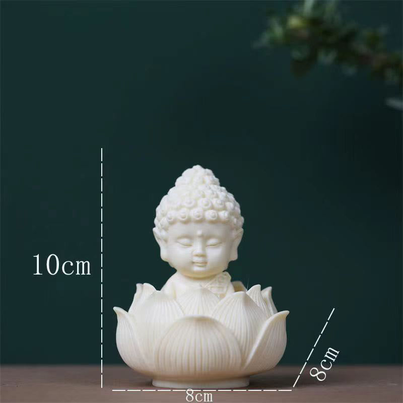 Mini-Buddha-Statue aus Elfenbeinfrüchten | Serenity Decor