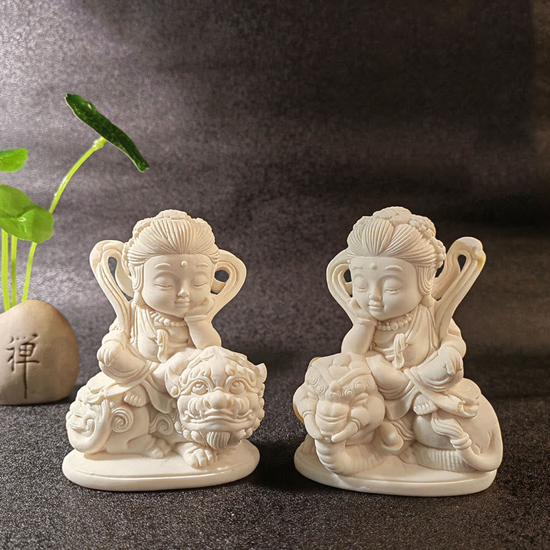 Mini-Buddha-Statue aus Elfenbeinfrüchten | Serenity Decor