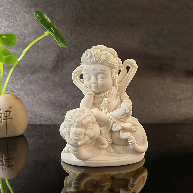 Mini-Buddha-Statue aus Elfenbeinfrüchten | Serenity Decor