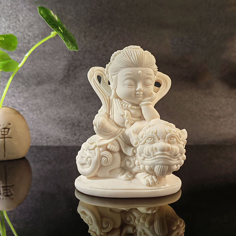 Mini-Buddha-Statue aus Elfenbeinfrüchten | Serenity Decor