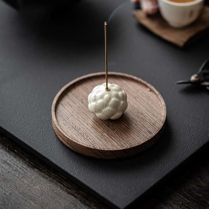 Mini-Räuchergefäß aus Keramik mit Lotusblüte, 3,5 cm, Meditation