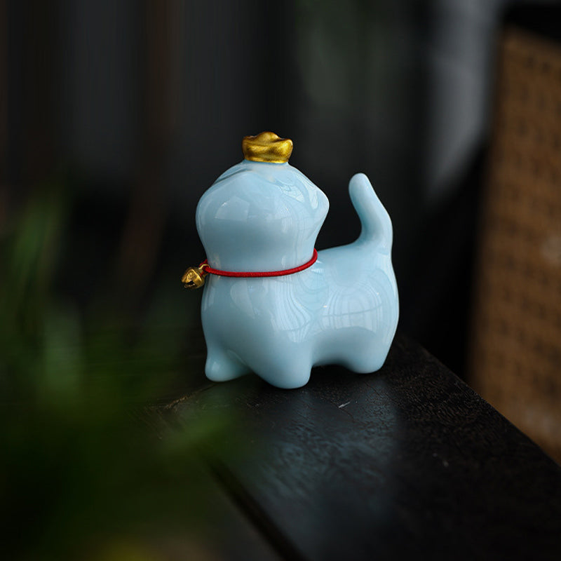 Mini-Glückskatze aus Keramik für Glück und Wohlstand