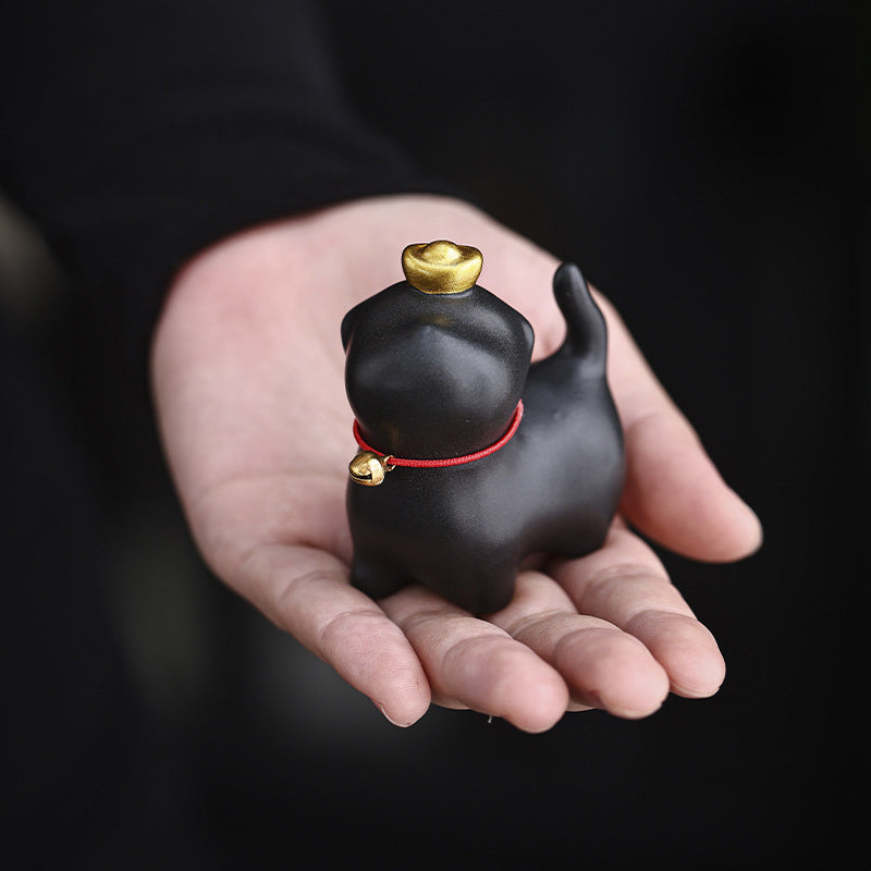 Mini-Glückskatze aus Keramik für Glück und Wohlstand