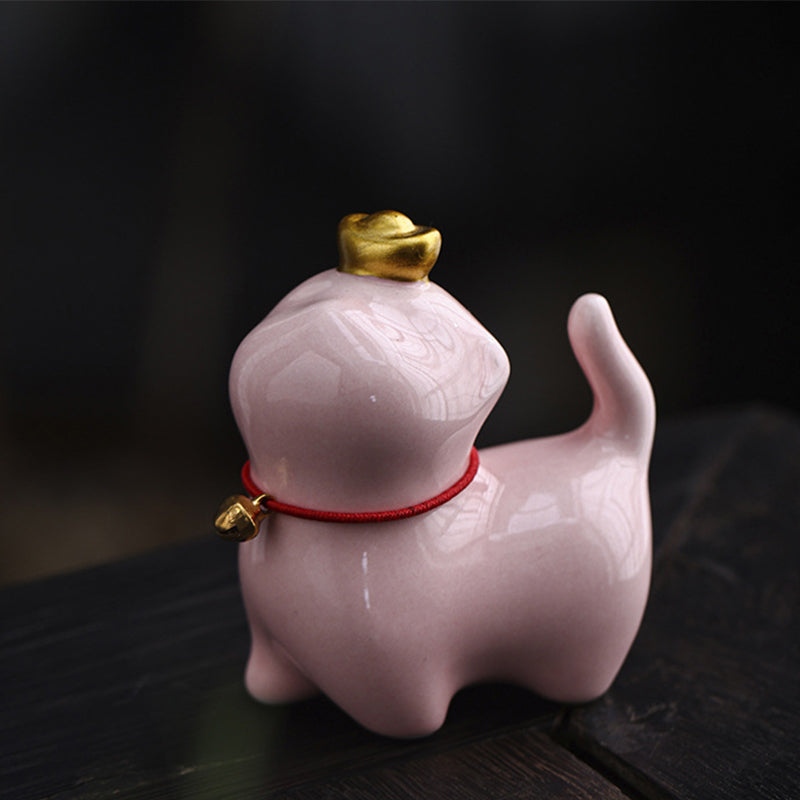 Mini-Glückskatze aus Keramik für Glück und Wohlstand