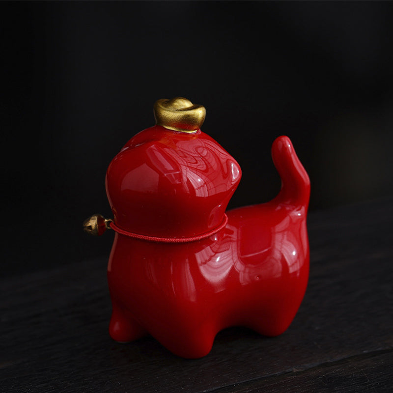 Mini-Glückskatze aus Keramik für Glück und Wohlstand